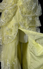 Cute Yellow Prom Dress Spaghetti Straps A-Line Evening Dress Tulle Appliques Sleeveless Party Dress DP05062