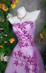 Cute Purple Prom Dress  Tulle Sequins A-Line Evening Dress DP05136