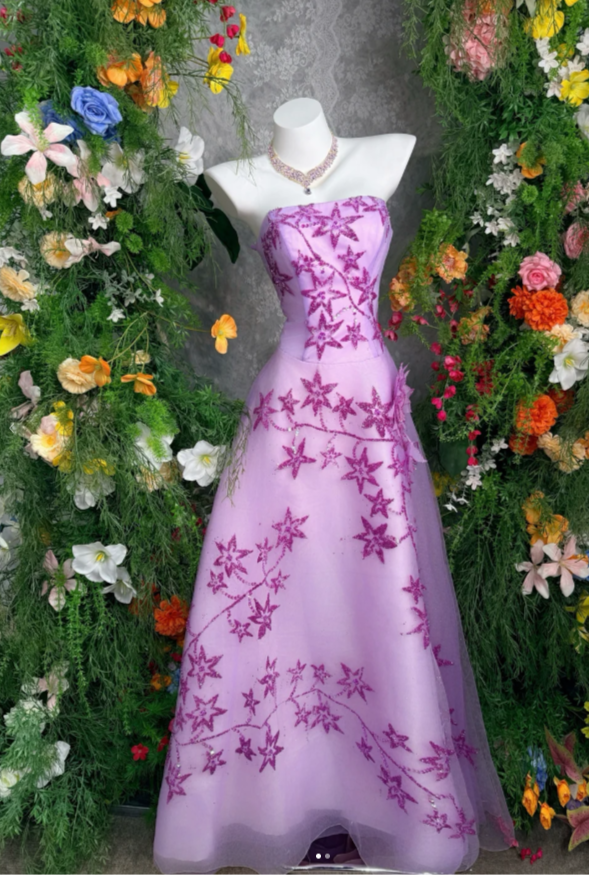 Cute Purple Prom Dress  Tulle Sequins A-Line Evening Dress DP05136