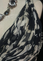 Elegant Leopard print Prom Dress V-neck Chiffon Sheath  Long Evening Dress DP05281