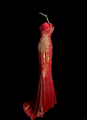 Vintage Mermaid Sweetheart Burgundy Long Evening Party Gowns Evening Formal Dresses Evening Dress DP2025