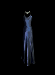 Vintage Mermaid Spaghetti Straps Navy Blue Long Evening Party Gowns Evening Formal Dresses Evening Dress DP2028