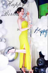 Stunning Sheath Strapless Evening Gown Satin Green Modest Formal Dress  Party Dress DP2794
