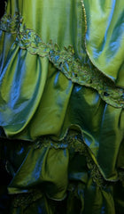 Gorgeous Sheath Tulle Long Prom Dresses Green Formal Evening Dresses DP3013