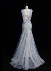 Glitter Sweetheart Mermaid Long Prom Dresses Silver Evening Dresses DP3338