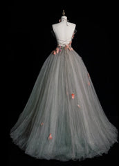 Cute Strapless A-line Long Prom Dresses Tulle Light Green Evening Dresses Sweet 16 Dress DP3729