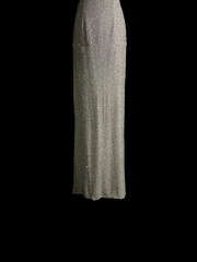 Elegant Glamour Mermaid Square White Sequin Long Prom Dresses Party Dress Evening Dress DP913