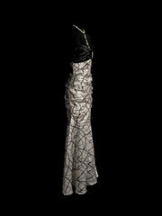 Vintage Mermaid Sweetheart Black Satin Long Prom Dresses Ruffles Evening Gowns Evening Dress DP936
