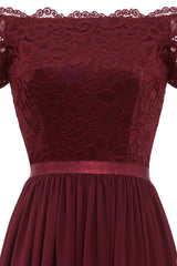 Navy Long Lace Formal Dress