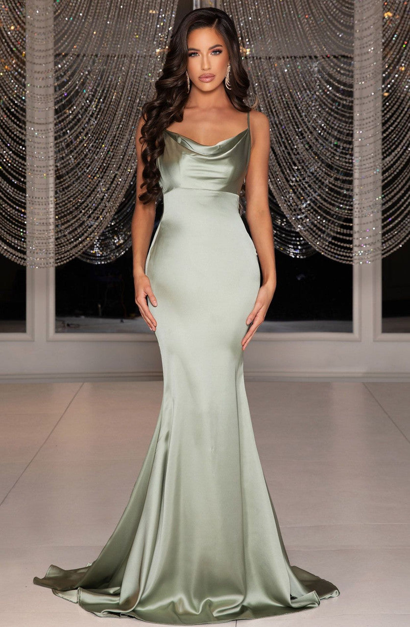 Size 0, The Dana Gown - OLIVE - FINAL SALE