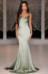 Size 0, The Dana Gown - OLIVE - FINAL SALE