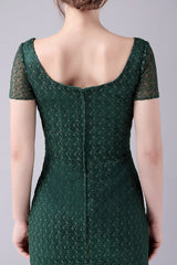 Mermaid Square Neck Long Mother Of the Bride Dress