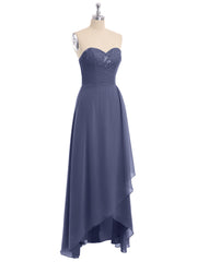 Strapless Sweetheart neck Long Dress with Beaded Stormy