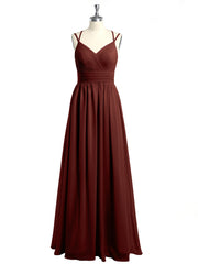 Double Straps Chiffon Dresses with Sweetheart Terracotta