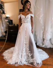 A-Line Off The Shoulder Wedding Dress