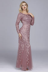 Mermaid Boat Neck Mother of the Bride Dress with Appliques
