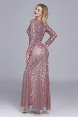 Mermaid Boat Neck Mother of the Bride Dress with Appliques