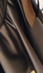 Brown A Line Short Homecoming Dress Straps Satin Cocktail Dresses
