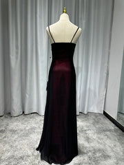 Sheath Spaghetti Straps Tulle Long Prom Dress with Silt ED01532