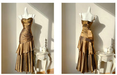 💃Glam Ruffles Prom Dress for Birthday&Graduation-Fairytale Spaghetti Strap  Long Evening Gown ED01754