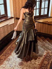 💃Glam Ruffles Prom Dress for Birthday&Graduation-Fairytale Spaghetti Strap  Long Evening Gown ED01754