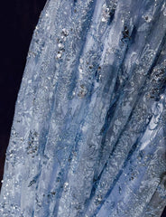 Blue A-Line Sweetheart Neck Tulle Sequin Long Prom Dress Exquisite Birthday Dress ED01766