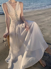 Pink V-neck A-Line Cute Birthday Prom Dress ED01784
