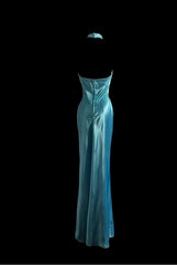 Beautiful Blue Halter Mermaid Backless Long Prom Dress Gorgeous Formal Evening Dress ED01905
