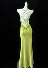 Gentle Satin Swing Neck Spaghetti Straps Mermaid Gown Elegant Backless Prom Dress for Quinceanera&Graduation ED01927