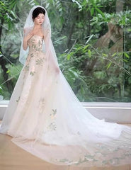 A-Line Off Shoulder Tulle Lace Applique White Long Prom Dress, White Long Formal Dress ED0600