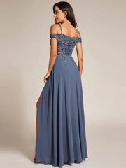 Aimishang Custom Size Cold Shoulder Side Slit Evening Dresses