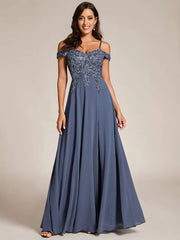 Aimishang Custom Size Cold Shoulder Side Slit Evening Dresses