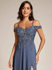 Aimishang Custom Size Cold Shoulder Side Slit Evening Dresses