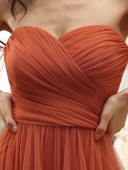 Wholesale Off the Shoulder Sweetheart Pleated Tulle Evening Dress
