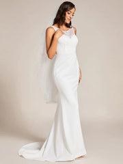 Aimishang Custom Size Sleeveless Lace Bodice Wedding Dress