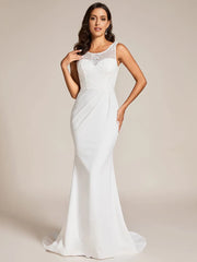 Aimishang Custom Size Sleeveless Lace Bodice Wedding Dress