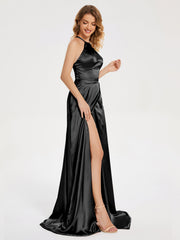 Halter Soft Satin Dresses