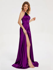Halter Soft Satin Dresses