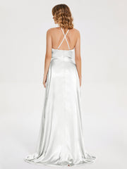 Halter Soft Satin Dresses