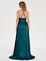 Halter Soft Satin Dresses