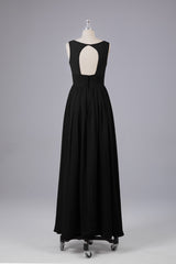 Elegant A-line V Neck Straps Chiffon Bridesmaid Dresses