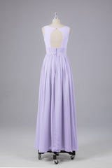 Elegant A-line V Neck Straps Chiffon Bridesmaid Dresses
