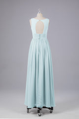 Elegant A-line V Neck Straps Chiffon Bridesmaid Dresses