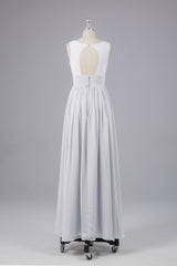 Elegant A-line V Neck Straps Chiffon Bridesmaid Dresses