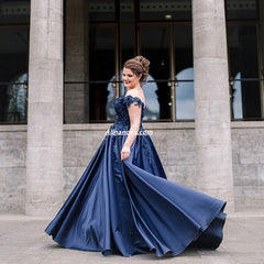 Elegant Ball Gowns Off Shoulder Wedding Dresses Lace Flowers Beaded