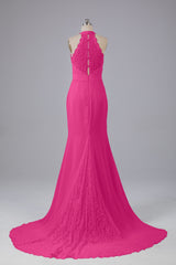 Elegante halter Court Train Bruidsmeisjekleding