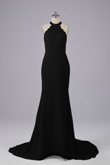Elegante halter Court Train Bruidsmeisjekleding