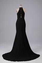 Elegante halter Court Train Bruidsmeisjekleding