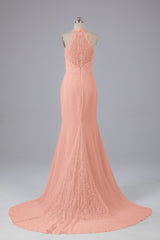 Elegante halter Court Train Bruidsmeisjekleding