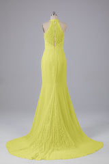 Elegante halter Court Train Bruidsmeisjekleding